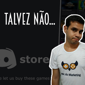 Fundo com a Discord Store, menino no lado direito e título "Talvez Não" no canto superior esquerdo