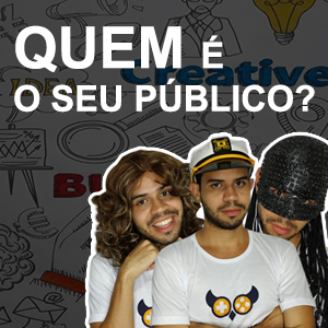 Título acima de três personagens menores